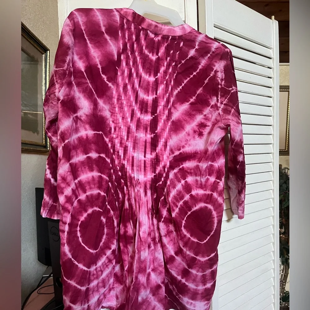 CHICO Women's Pink Tie-Dye Top - Picture 2 of 8